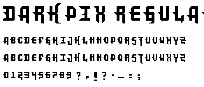 DarkPix Regular font